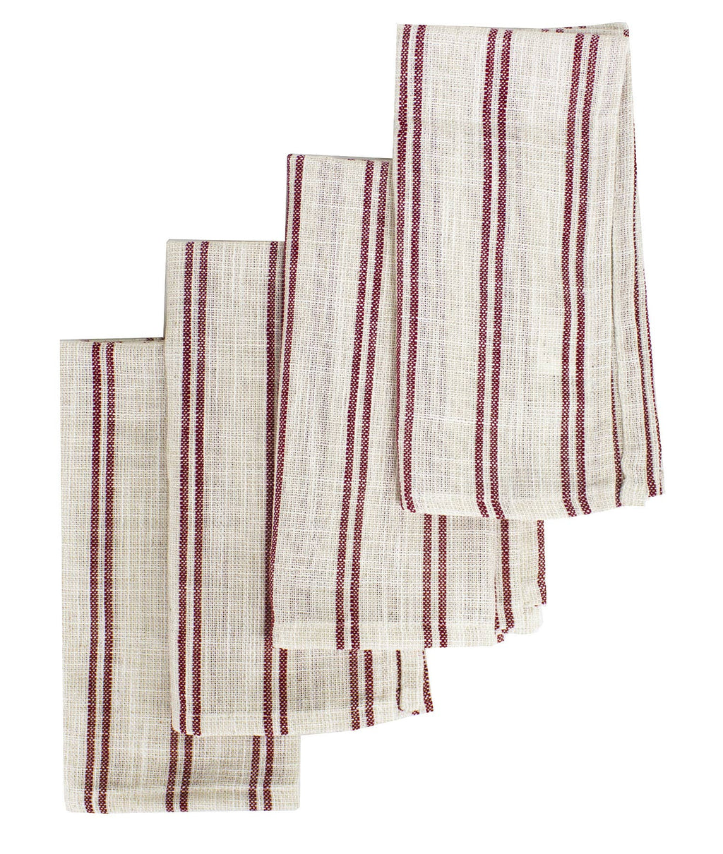 Modern Striped Linen-poly Cloth Dinner Napkin