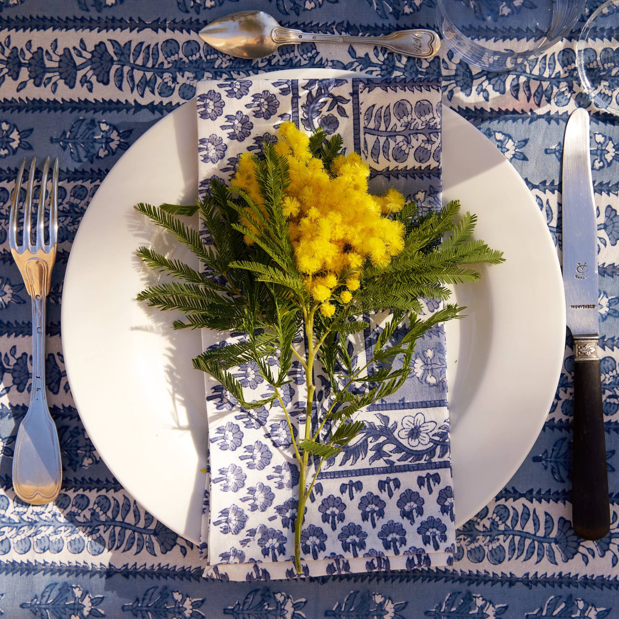Avignon Napkins Blue & Marine