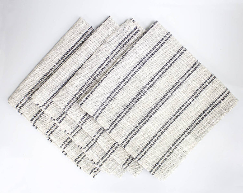 Modern Striped Linen-poly Cloth Dinner Napkin